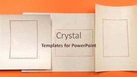  Presentation with stamps - PPT theme consisting of postage-stamps-on-orange-background background and a lemonade colored foreground