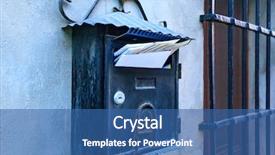  Presentation with letter - PPT layouts enhanced with postal box with letters background and a ocean colored foreground