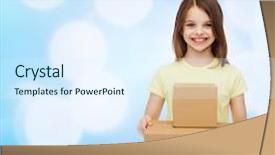  Presentation with black people boxing - Amazing presentation theme having postal service - advertising childhood delivery mail backdrop and a sky blue colored foreground