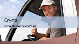  Presentation with postal service - Beautiful slides featuring postal service - delivery backdrop and a light blue colored foreground