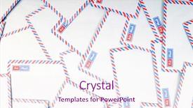  Presentation with mail - Amazing slide set having postal service - mail concept with many envelopes backdrop and a sky blue colored foreground