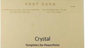  Presentation with space - Presentation theme enhanced with postcard stamp - vintage post card with copy background and a soft green colored foreground