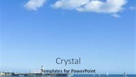  Presentation with postcard - Theme with postcard-view-of-scarborough-beach background and a light blue colored foreground