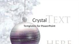  Presentation with postcard - Beautiful PPT theme featuring postcard with christmas bauble backdrop and a white colored foreground