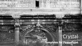  Presentation with postcard - Cool new slide set with postcard-with-foro-romano backdrop and a dark gray colored foreground