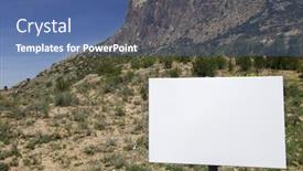  Presentation with landscape - Theme enhanced with posted-on-an-arid background and a ocean colored foreground