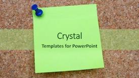  Presentation with note - Presentation theme having posted to a cork board background and a mint green colored foreground