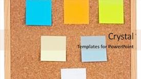  Presentation with cork - Beautiful presentation theme featuring posted to a cork board backdrop and a coral colored foreground