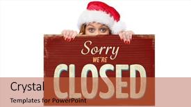  Presentation with soccer poster vintage - Presentation design with poster against vintage closed sign background and a red colored foreground