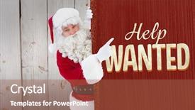  Presentation with wanted poster - Presentation theme enhanced with poster against vintage help wanted background and a red colored foreground