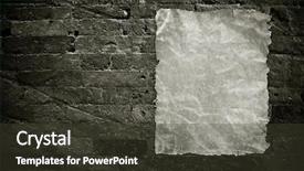  Presentation with poster - Audience pleasing PPT layouts consisting of poster on old brick wall backdrop and a tawny brown colored foreground