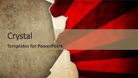  Presentation with cracked - Slides with poster templates - cracked paper background and a coral colored foreground