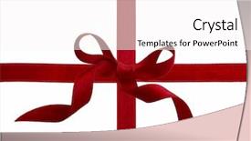  Presentation with red bow - Presentation featuring poster templates - red bow background and a pink colored foreground