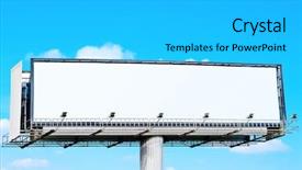  Presentation with wide - Beautiful slides featuring poster templates - wide street billboard backdrop and a cyan colored foreground