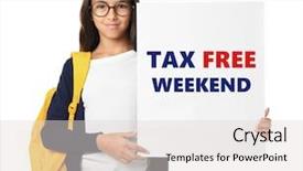  Presentation with tax free retirement - Cool new slides with poster with text tax free backdrop and a light gray colored foreground