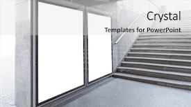  Presentation with posters - Presentation theme consisting of posters located in underground background and a light gray colored foreground