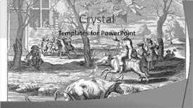  Presentation with pig - Slide deck featuring postillion-on-a-pig-brings background and a light gray colored foreground