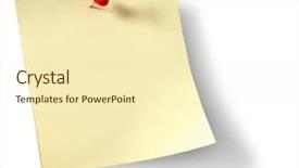  Presentation with note - Slide set having postit - blank note with push pin background and a cream colored foreground