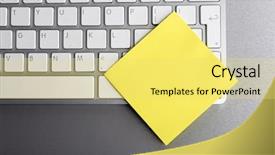  Presentation with yellow paper - Colorful PPT theme enhanced with postit - empty yellow adhesive paper backdrop and a yellow colored foreground