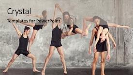 Presentation with pair - Audience pleasing slide deck consisting of postmodern - pair of dancing contemporary dance backdrop and a  colored foreground