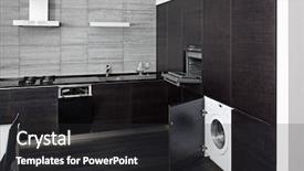  Presentation with build - Audience pleasing presentation theme consisting of postmodern - part of black hardwood kitchen backdrop and a dark gray colored foreground