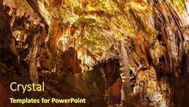  Presentation with cave - Presentation theme with postojna-cave-colossal-system background and a wine colored foreground