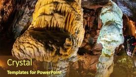  Presentation with cave - PPT theme having postojna-cave-limestone-plateau-colossal background and a tawny brown colored foreground