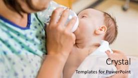  Presentation with milk baby - Beautiful slide set featuring coffee template - top view of blank paper backdrop and a light gray colored foreground