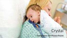  Presentation with postpartum - Beautiful slides featuring postpartum care - cute newborn babygirl resting backdrop and a lemonade colored foreground