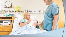  Presentation with postpartum - Amazing slide set having postpartum care - mature nurse looking at female backdrop and a lemonade colored foreground