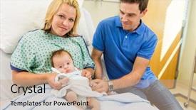  Presentation with postpartum - Slides featuring postpartum care - portrait of loving mid adult background and a coral colored foreground