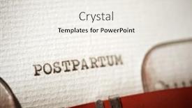 Presentation with postpartum - Theme featuring postpartum-word-written background and a  colored foreground