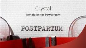  Presentation with postpartum - Slide deck having postpartum-word-written background and a white colored foreground