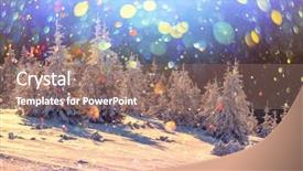  Presentation with trees - Colorful PPT theme enhanced with postprocessing effect christmas holiday collage backdrop and a  colored foreground