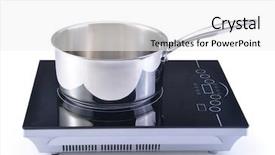  Presentation with floral border over white - Amazing presentation theme having pot at the induction stove backdrop and a white colored foreground