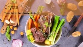  Presentation with caribbean food puerto rican beef - Cool new presentation with pot-au-feu-beef-broth backdrop and a gold colored foreground