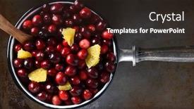  Presentation with thanksgiving - Amazing slide set having pot full of fresh cranberries and orange pieces ready to be made into cranberry sauce a traditional thanksgiving side dish backdrop and a wine colored foreground