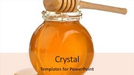 Presentation with honey - Colorful presentation theme enhanced with pot gold - glass jar full of honey backdrop and a gold colored foreground