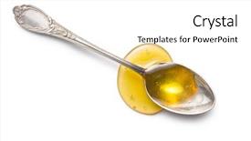  Presentation with gold silver - Presentation theme having pot gold - sweet honey in silver spoon background and a white colored foreground