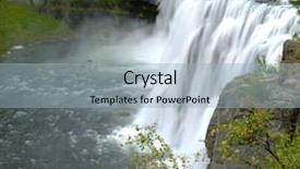  Presentation with river flowing - PPT theme enhanced with pot gold rainbows - mesa falls water falls background and a light blue colored foreground