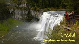  Presentation with river flowing - PPT layouts consisting of pot gold rainbows - mesa falls water falls background and a tawny brown colored foreground