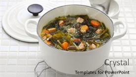  Presentation with soup - Slide set having pot-likker-soup-southern-cuisine background and a light gray colored foreground