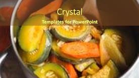  Presentation with vegan - Cool new theme with pot-of-hot-vegan-pumpkin backdrop and a tawny brown colored foreground