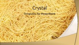  Presentation with spaghetti - Beautiful PPT theme featuring pot of spaghetti noodles plain backdrop and a  colored foreground