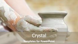  Presentation with learning - Amazing presentation having pot on a pottery wheel backdrop and a coral colored foreground