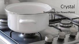  Presentation with gas - Theme enhanced with pot stands on a gas background and a  colored foreground