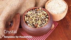  Presentation with ukraine - Slide set featuring pot-with-kutia-traditional-christmas background and a tawny brown colored foreground