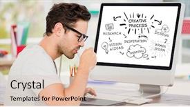  Presentation with coffee - Theme consisting of potable - digital composite of businessman having background and a lemonade colored foreground