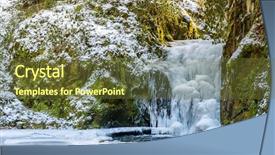  Presentation with forest winter - Slides featuring potable - forest waterfall in baden-baden background and a tawny brown colored foreground