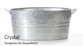  Presentation with wash - Slide set with potable - wash basin isolated on white background and a white colored foreground